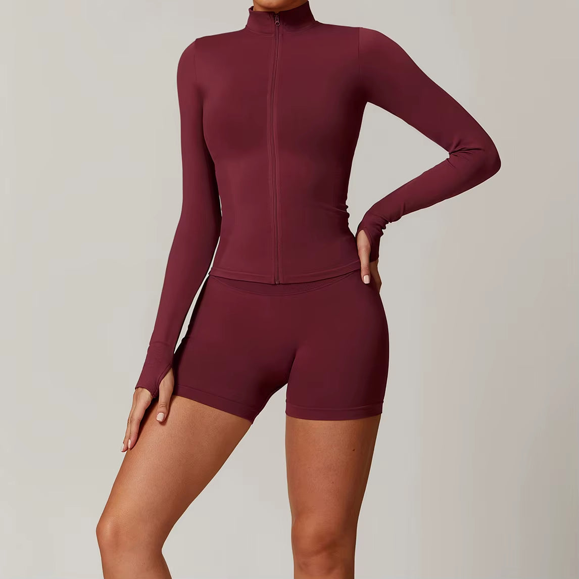 Seamless Yoga Set Gym Clothes Sportswear Yoga Suits for Women Tracksuits Fitness Long Sleeved Jacket Sports Set Gym Leggings Set