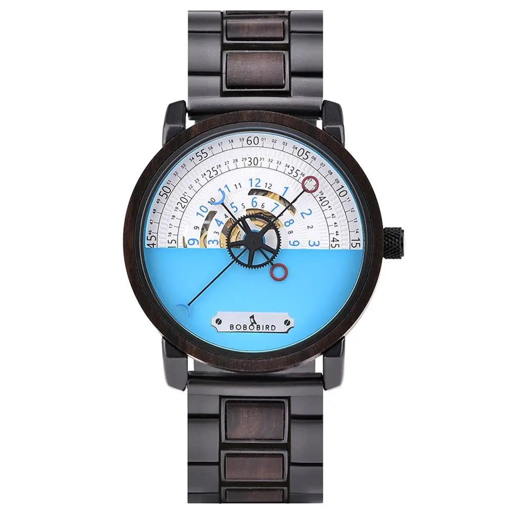 KIng Men's Luxury Tourbillon Wooden Watch