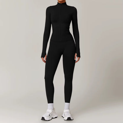 Seamless Yoga Set Gym Clothes Sportswear Yoga Suits for Women Tracksuits Fitness Long Sleeved Jacket Sports Set Gym Leggings Set
