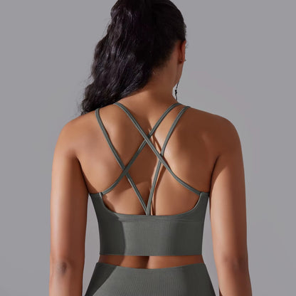 Sexy Beautiful Back Sports Bra Breathable Workout Bra Push up Gym Top Women Fitness Yoga Bra Quick-Dry Running Yoga Clothing