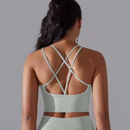 Sexy Beautiful Back Sports Bra Breathable Workout Bra Push up Gym Top Women Fitness Yoga Bra Quick-Dry Running Yoga Clothing
