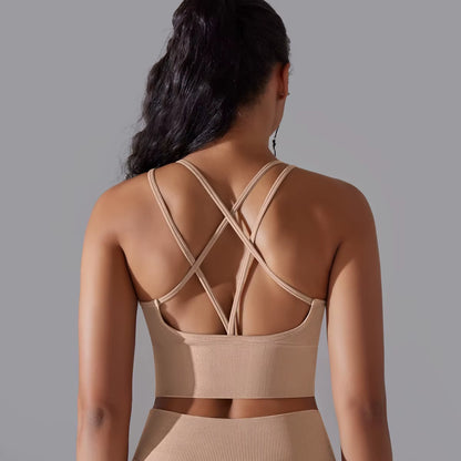 Sexy Beautiful Back Sports Bra Breathable Workout Bra Push up Gym Top Women Fitness Yoga Bra Quick-Dry Running Yoga Clothing