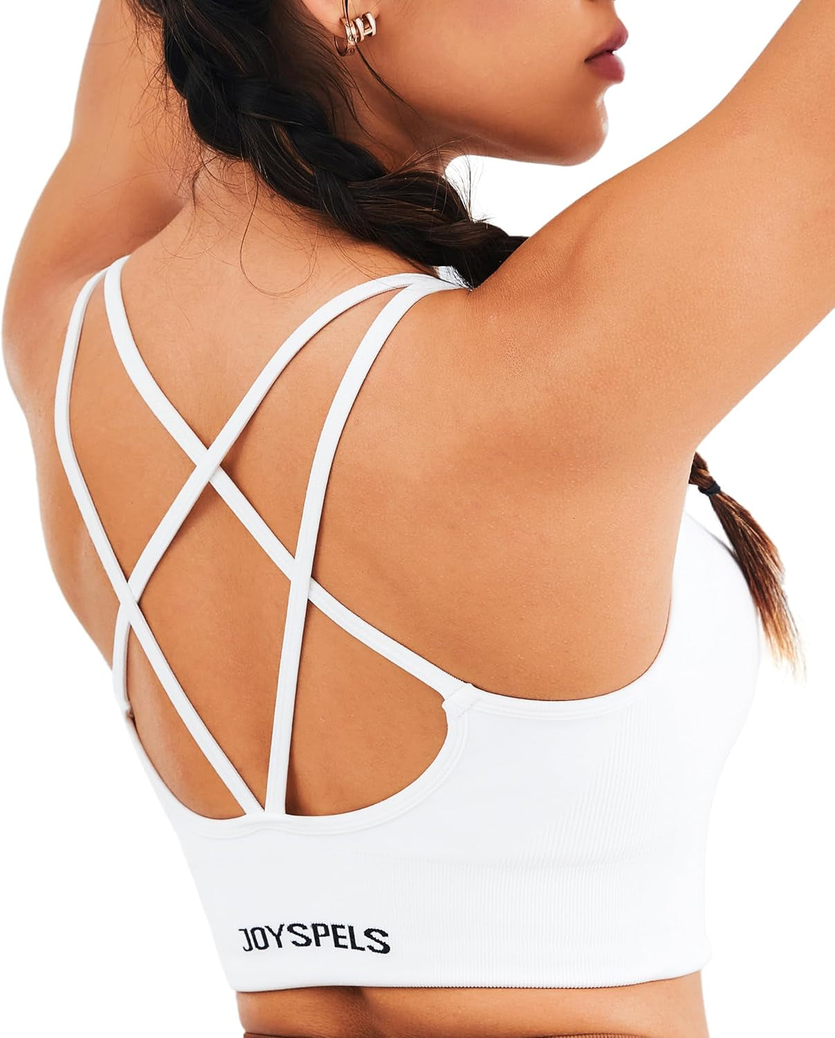 Womens Seamless Longline Sports Bra, Yoga Top with Removable Pads