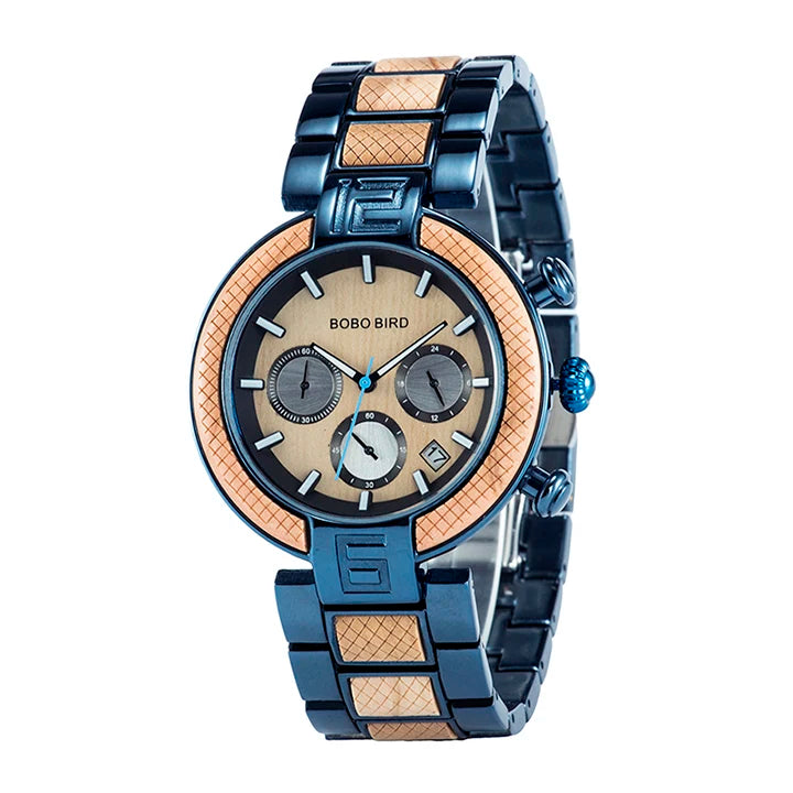 Bold Black Chronograph Watch With Modren Style