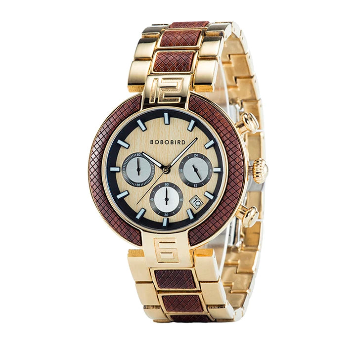 Bold Black Chronograph Watch With Modren Style