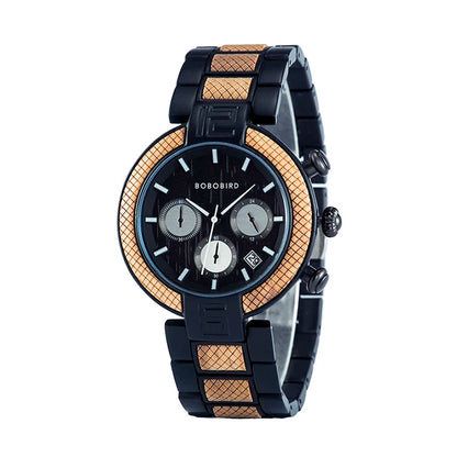 Bold Black Chronograph Watch With Modren Style