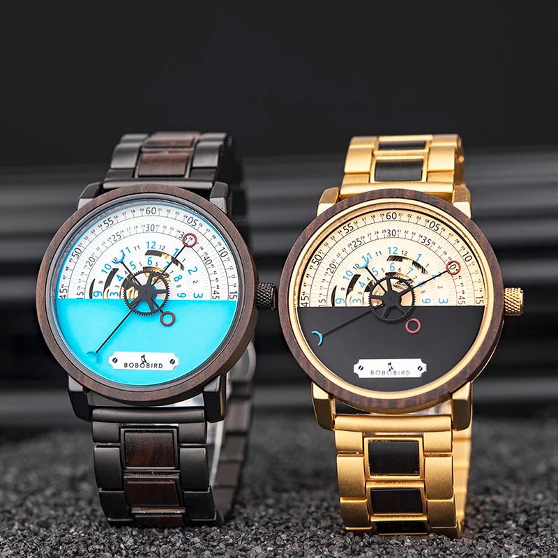 KIng Men's Luxury Tourbillon Wooden Watch