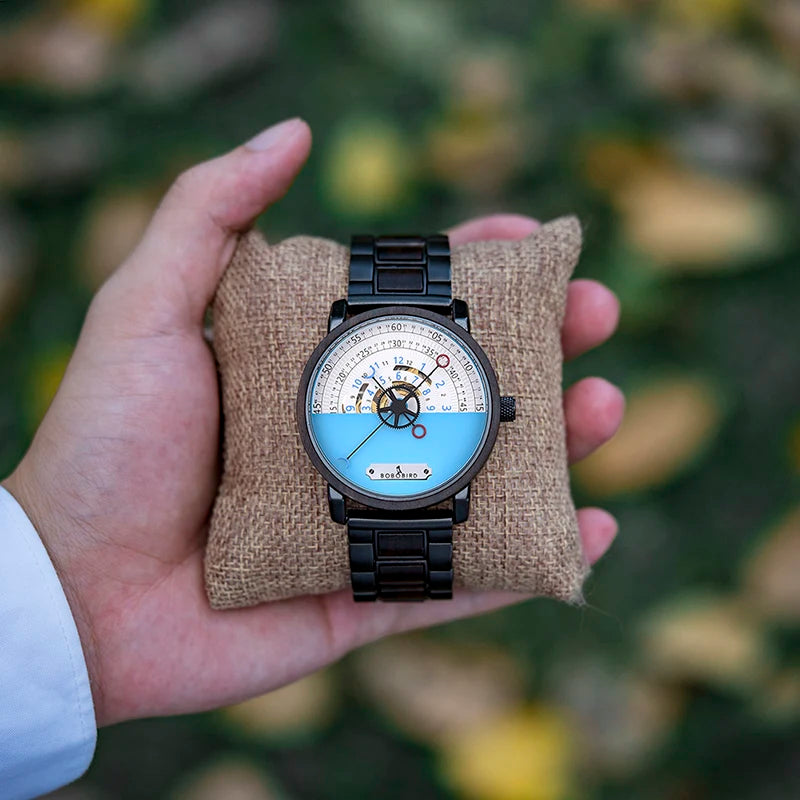 KIng Men's Luxury Tourbillon Wooden Watch