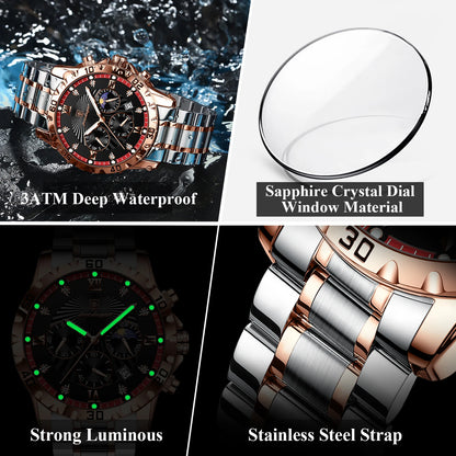 Two-Tone Luxury Chronograph Watch