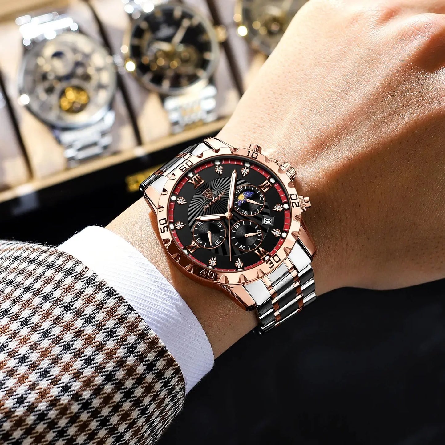 Two-Tone Luxury Chronograph Watch