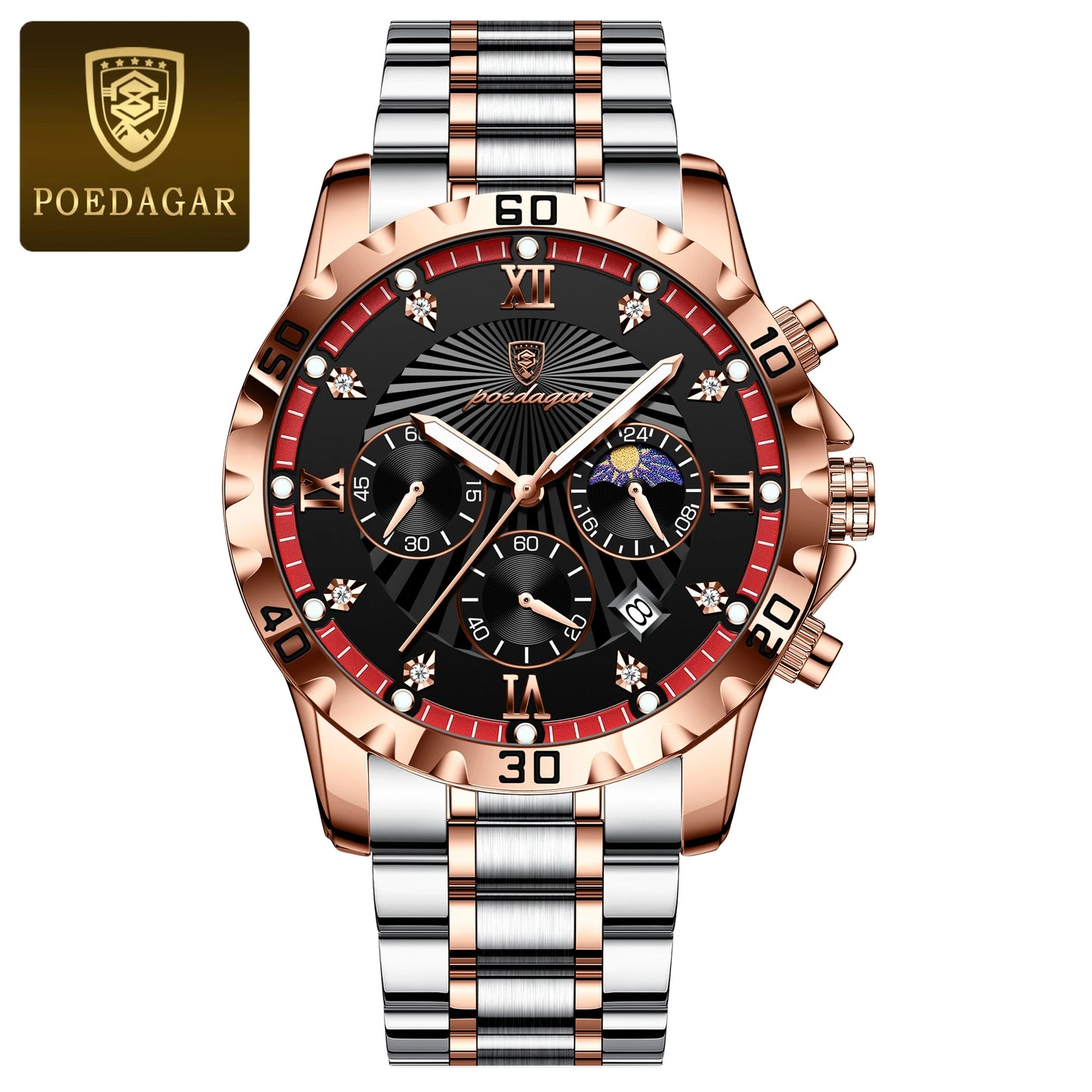Two-Tone Luxury Chronograph Watch