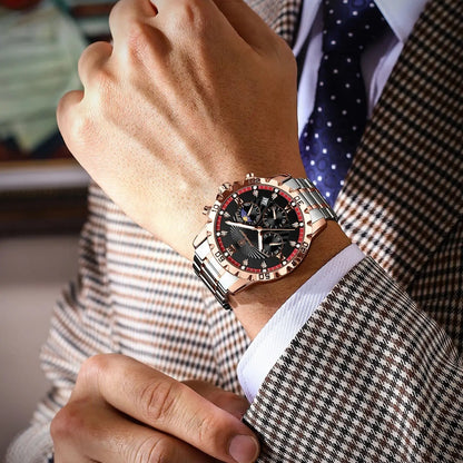 Two-Tone Luxury Chronograph Watch