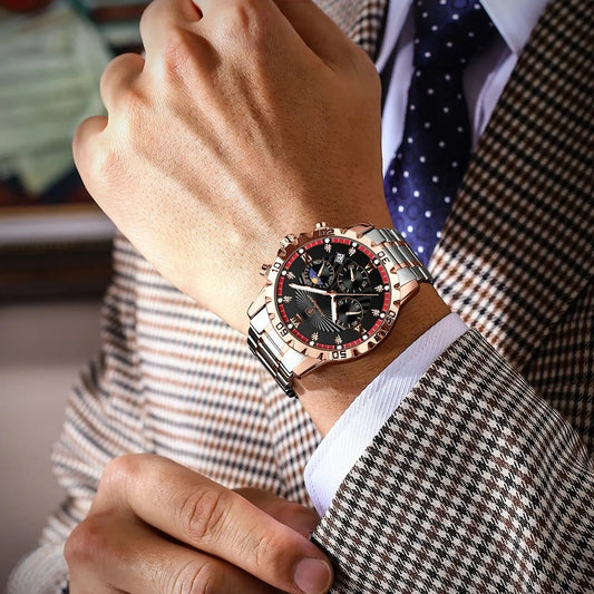 Two-Tone Luxury Chronograph Watch