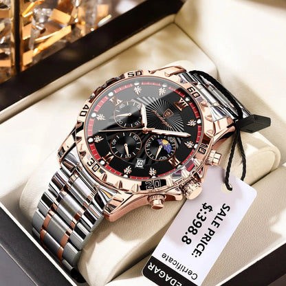 Two-Tone Luxury Chronograph Watch