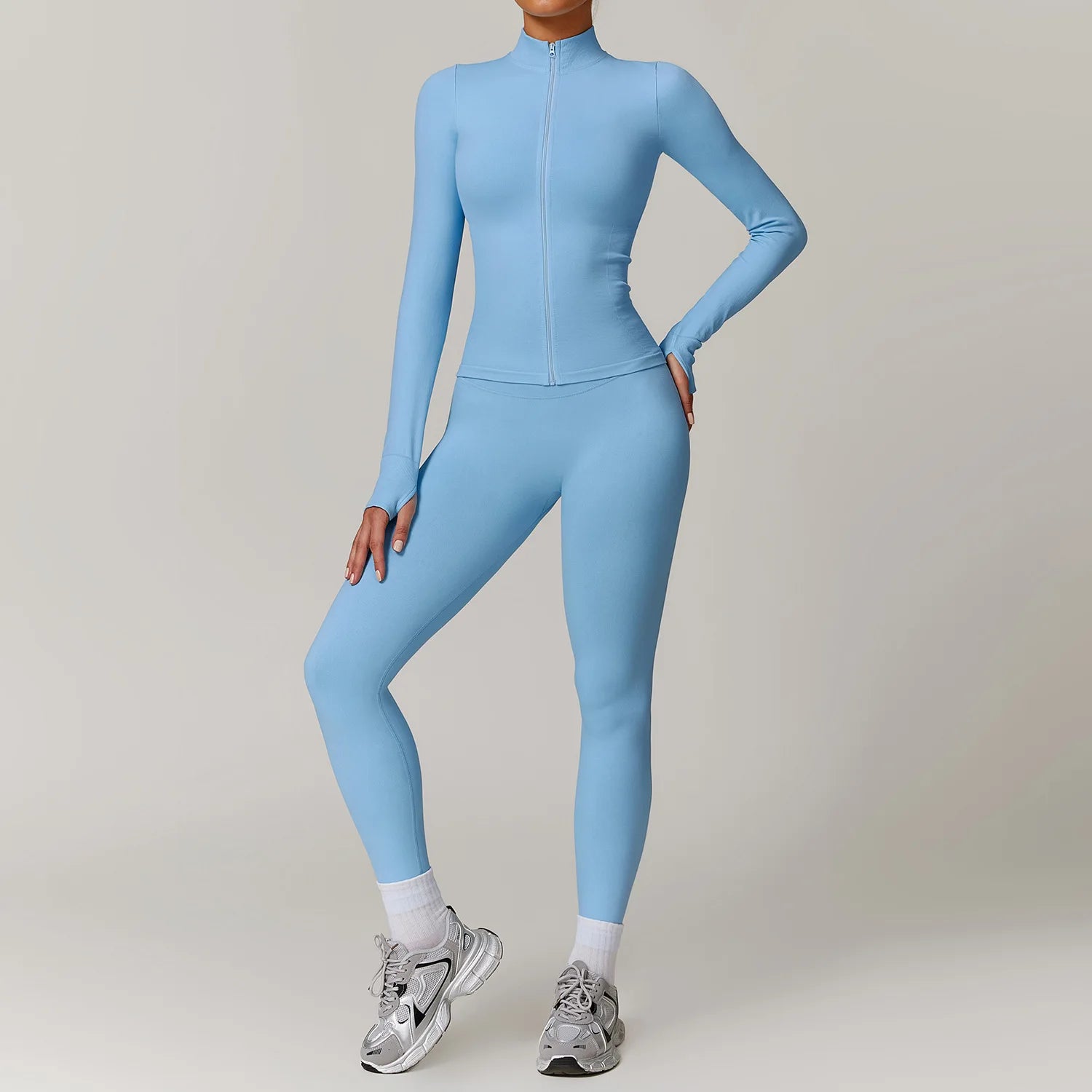 Seamless Yoga Set Gym Clothes Sportswear Yoga Suits for Women Tracksuits Fitness Long Sleeved Jacket Sports Set Gym Leggings Set